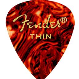 Fender Classic Celluloid, Tortoise Shell, 351 Shape, Thin, 12 Count