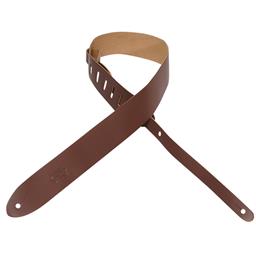 LEVY'S 2" Wide Brown Genuine Leather Guitar Strap.