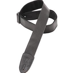 LEVY'S 2" Wide Black Garment Leather Guitar Strap.