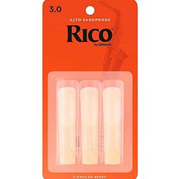 Rico Alto Sax Reeds, Strength 3, 3-pack