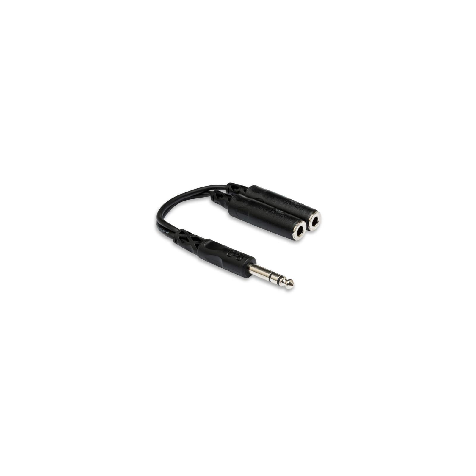 Hosa 6" Shielded Y Cable - Stereo