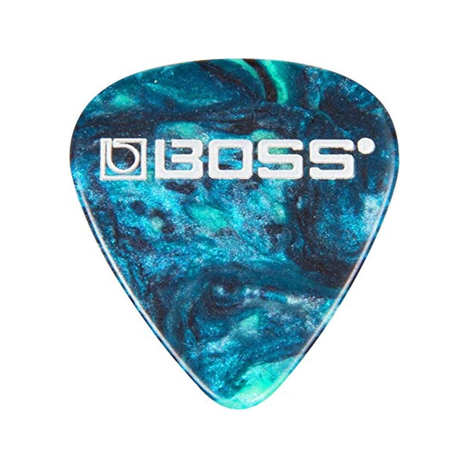 Boss Thin Celluloid Guitar Picks—Ocean Turquoise 12 Pack Thin