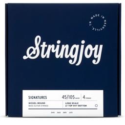 Stringjoy Light Top / Heavy Bottom Gauge (45-105) 4 String Extra Long Scale Nickel Wound Bass Guitar Strings