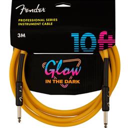 Fender Professional Series Glow in the Dark Cable, Orange, 10'