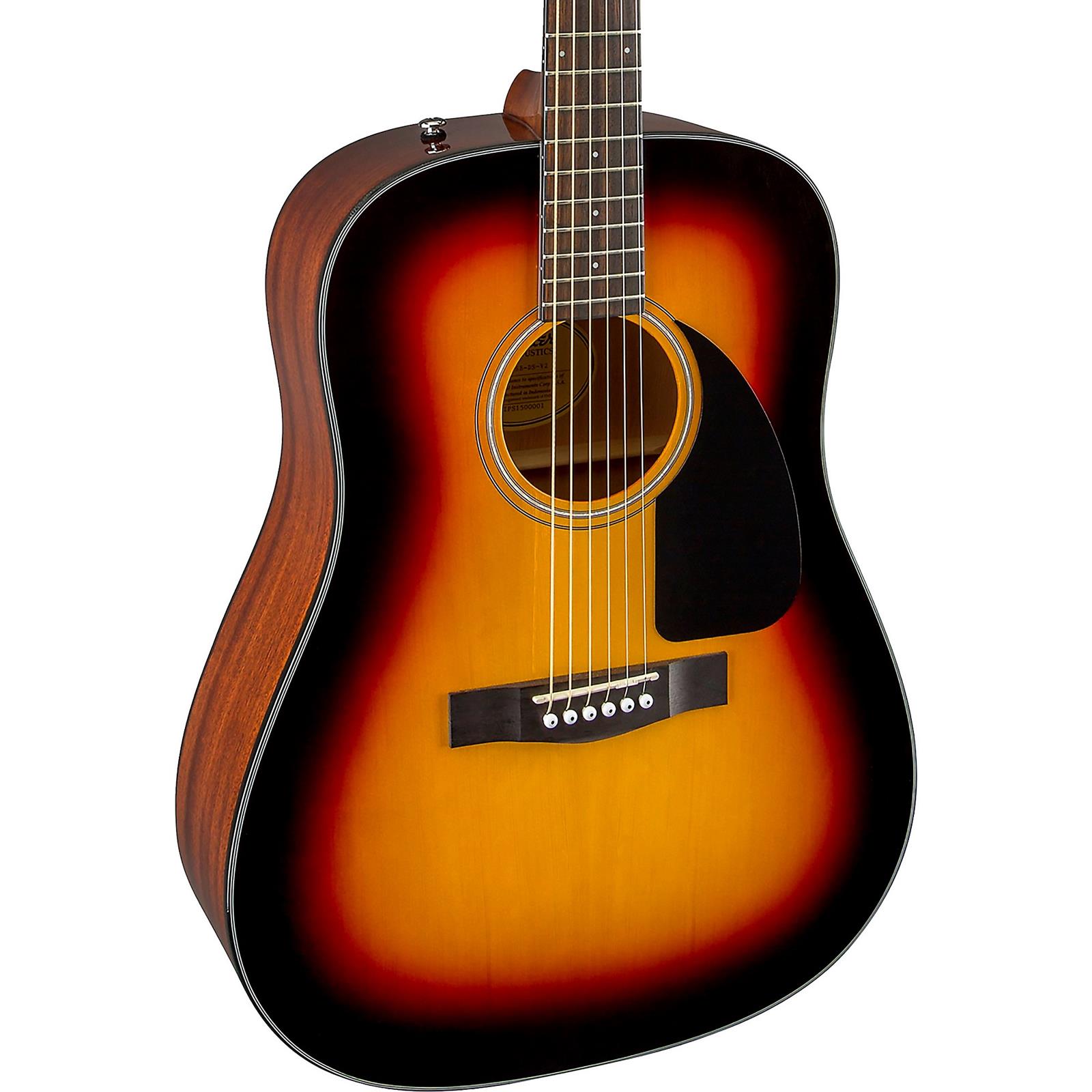 Fender CD-60 Dreadnought Acoustic Guitar, Sunburst w/ Case