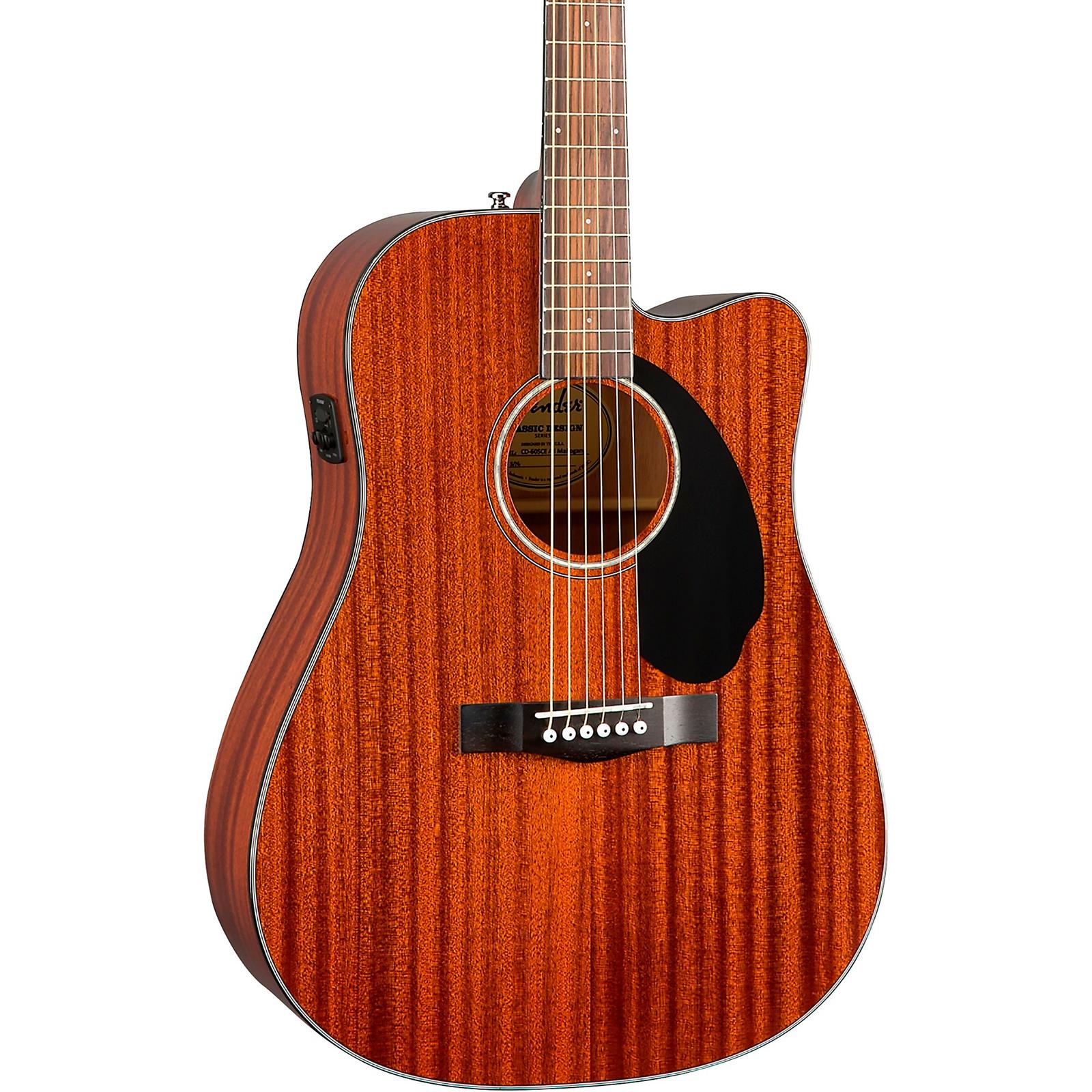 Fender CD-60SCE Dreadnought All-Mahogany Acoustic-Electric Guitar