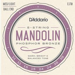 D'Addario EJ70 Phosphor Bronze Mandolin Strings, Ball End,  Medium/Light, 11-38