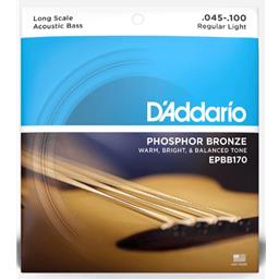 D'Addario 45-100 Regular Light, Long Scale, Phosphor Bronze Acoustic Bass Strings