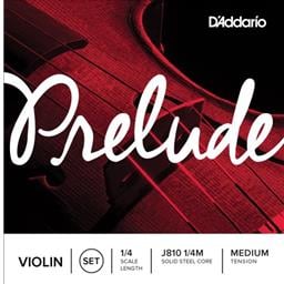 Prelude Strings Violin String Set, 1/4 Scale, Medium Tension
