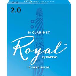 Rico Royal Bb Clarinet Reeds, Strength 2, 10-pack