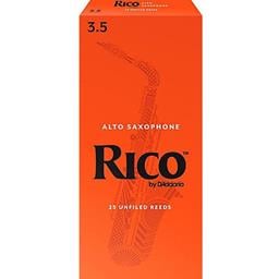 D'Addario Rico Alto Sax Reeds, Strength 3.5, 25-pack