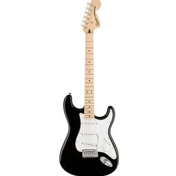 Squier Affinity Series Stratocaster, Maple Fingerboard, White Pickguard, Black