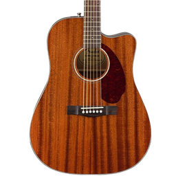 Fender CD-140SCE Dreadnought Acoustic Electric Guitar, Walnut Fretboard, All-Mahogany, w/Case