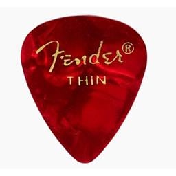 Fender Premium Celluloid 351 Shape Picks, Thin, Red Moto, 12-Pack