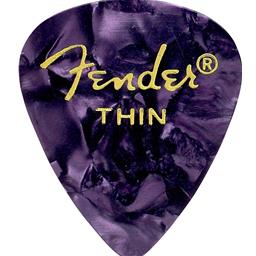 Fender Premium Celluloid 351 Shape Picks, Thin, Purple Moto, 12-Pack