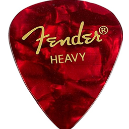 Fender 351 Shape Premium Picks -  12 Pack -  Red Moto -  Heavy