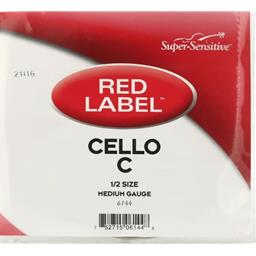 Super-Sensitive Red Label Cello Single C String, 1/2 Scale