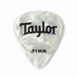 Taylor Celluloid 351 Picks, White Pearl, 0.71mm, 12-Pack