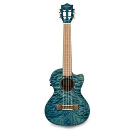 Lanikai Tenor Quilted Maple Blue Cutaway Electric