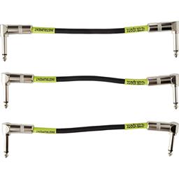 Ernie Ball 6" 3-Pack Patch Cable Green Black