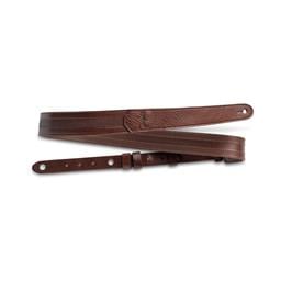 Taylor Slim Leather Strap, Chocolate Brown w/
Engraving,1.50",Emobossed Logo