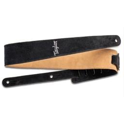 Taylor Strap, Embroidered Suede, 2.5", Black