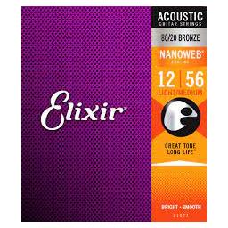 Elixir 12-56 Acoustic Nanoweb 80/20