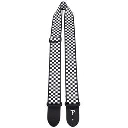 Perri's 2" Black / White Checker Design on Polyester Guitar Strap