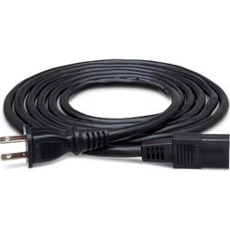 Hosa Power Cord, IEC C9 to NEMA 1-15P, 8 ft