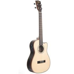 Kala Ukulele Baritone Solid Spruce Striped Ebony  Cutaway w/ EQ