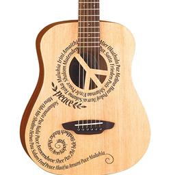 Luna Safari Peace Travel Guitar w/Bag