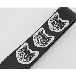 Couch Cat Strap Black w/White