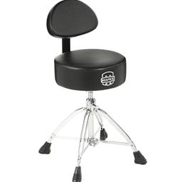Mapex Round Top Drum Throne W/ Backrest And Double Braced Quad Legs