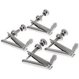 Luthiers Choice 3/4-4/4 Violin String Adjuster, Chrome, Double Prong Model