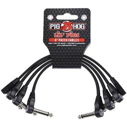 PigHog Lil' Pigs Low Profile 6" patch cables, 4pk