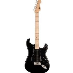 Squier Sonic Stratocaster HSS, Maple Fingerboard, Black Pickguard, Black