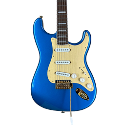 Squier 40th Anniversary Stratocaster, Gold Edition, Laurel Fingerboard, Gold Anodized Pickguard, Lake Placid Blue