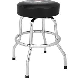 Fender™ Custom Shop Chevron Logo Barstool, Black/Chrome, 24"