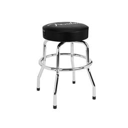 Fender™ Spaghetti Logo Pick Pouch Barstool, Black/Chrome, 24"