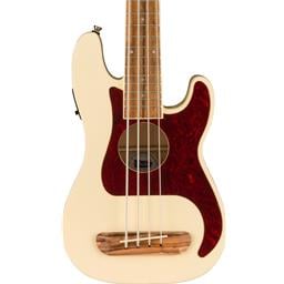 Fender Fullerton Precision Bass Uke, Walnut Fingerboard, Tortoiseshell Pickguard, Olympic White