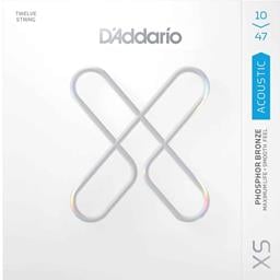 D'Addario 10-47 Light 12-String, XS Phosphor Bronze Coated Acoustic Guitar Strings