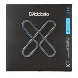 D'Addario 12-53 Light, XT 80/20 Bronze Coated Acoustic Guitar Strings
