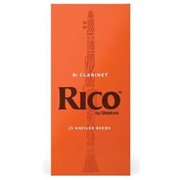 Rico Bb Clarinet Reeds, Strength 3, 25-pack