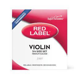 Super-Sensitive Red Label Violin D Single String 3/4 Medium