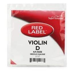 Super-Sensitive Red Label Violin D Single String 4/4 Medium