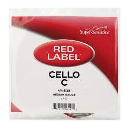 Super-Sensitive Red Label Cello C Single String 4/4 Medium