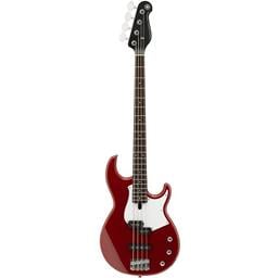 Yamaha 4-string; solid alder body, maple neck, rosewood fingerboard, one split single-coil and one straight single-coil pickup; Raspberry Red