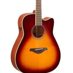 Yamaha TransAcoustic - Folk Guitar with cutaway, Solid Sitka Spruce Top, Mahogany Back & Sides, Die Cast Chrome Tuners, Brown Sunburst