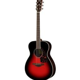 Yamaha FS830DSR Folk Guitar, Solid Sitka Spruce Top, Rosewood Back & Sides, Dusk Sun Red