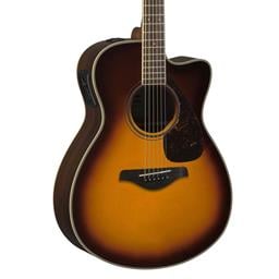 Yamaha Small Body, Cutaway Acoustic-Electric Guitar, Solid Sitka Spruce Top, Rosewood Back & Sides, Die Cast Chrome Tuners, System 55T Piezo & Preamp, Brown Sunburst